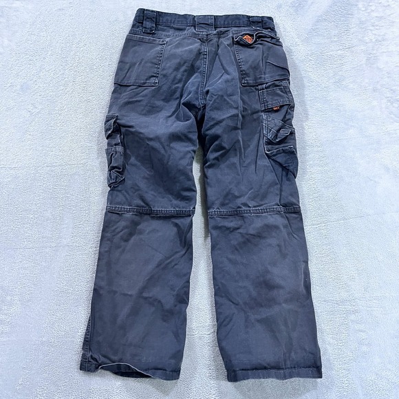 Caterpillar FR  Pants Mens Size 31x30* Blue Multi-Pockets Cargo Flame‎ Resistant - Picture 1 of 14